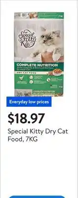 Walmart Special Kitty Dry Cat Food, 7KG offer