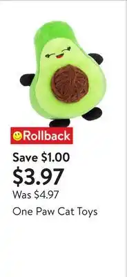 Walmart One Paw Cat Toys offer