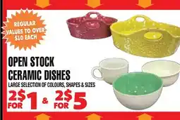 Len's Mill Stores OPEN STOCK CERAMIC DISHES offer