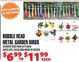 Len's Mill Stores BOBBLE HEAD METAL GARDEN BIRDS offer