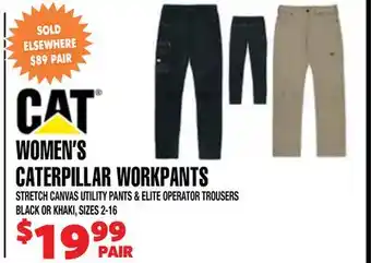 Len's Mill Stores WOMEN'S CATERPILLAR WORKPANTS offer