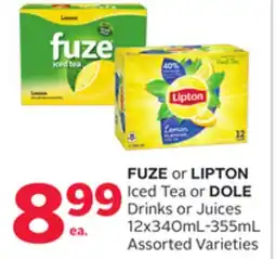 Rexall FUZE or LIPTON Iced Tea or DOLE Drinks or Juices offer