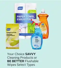 Rexall SAVVY Cleaning Products or BE BETTER Flushable Wipes offer