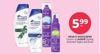 Rexall HEAD & SHOULDERS Classic or AUSSIE Styling offer