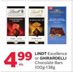 Rexall LINDT Excellence or GHIRARDELLI Chocolate Bars offer