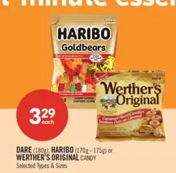 Shoppers Drug Mart DARE (180g), HARIBO (170g-175g) or WERTHER'S ORIGINAL Candy offer