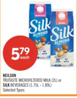 Shoppers Drug Mart NEILSON TRUTASTE MICROFILTERED MILK (2L) or SILK BEVERAGES (1.75L - 1.89L) offer