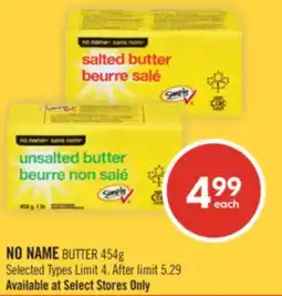 Shoppers Drug Mart NO NAME BUTTER offer