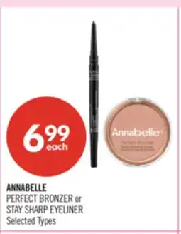 Shoppers Drug Mart ANNABELLE PERFECT BRONZER or STAY SHARP EYELINER offer