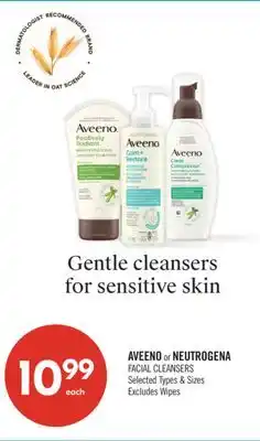 Shoppers Drug Mart AVEENO OR NEUTROGENA FACIAL CLEANSERS offer
