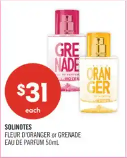 Shoppers Drug Mart SOLINOTES FLEUR D'ORANGER or GRENADE EAU DE PARFUM offer