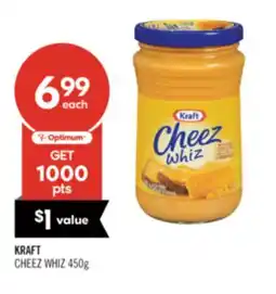Shoppers Drug Mart KRAFT CHEEZ WHIZ offer
