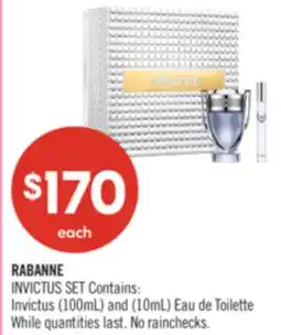 Shoppers Drug Mart RABANNE INVICTUS SET Contains: Invictus (100mL) and (10mL) offer