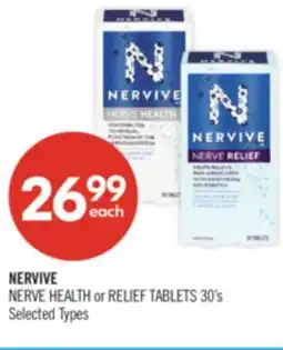 Shoppers Drug Mart NERVIVE NERVE HEALTH or RELIEF TABLETS offer