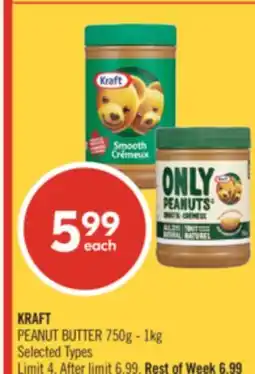 Shoppers Drug Mart KRAFT PEANUT BUTTER offer