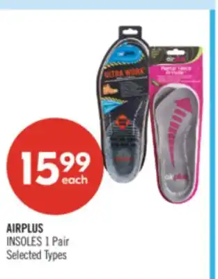 Shoppers Drug Mart AIRPLUS INSOLES 1 Pair offer
