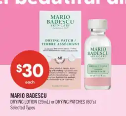 Shoppers Drug Mart MARIO BADESCU DRYING LOTION (29mL) or DRYING PATCHES (60's) offer