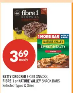 Shoppers Drug Mart BETTY CROCKER FRUIT SNACKS, FIBRE 1 or NATURE VALLEY SNACK BARS offer