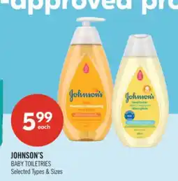 Shoppers Drug Mart JOHNSON'S BABY TOILETRIES offer