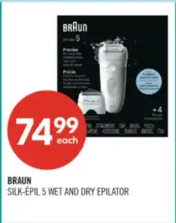 Shoppers Drug Mart BRAUN SILK-ÉPIL 5 WET AND DRY EPILATOR offer