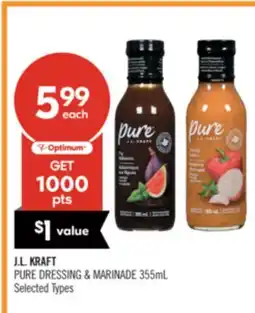 Shoppers Drug Mart J.L. KRAFT PURE DRESSING & MARINADE offer
