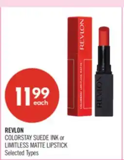 Shoppers Drug Mart REVLON COLORSTAY SUEDE INK or LIMITLESS MATTE LIPSTICK offer