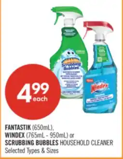 Shoppers Drug Mart FANTASTIK (650mL), WINDEX (765mL - 950mL) or SCRUBBING BUBBLES HOUSEHOLD CLEANER offer