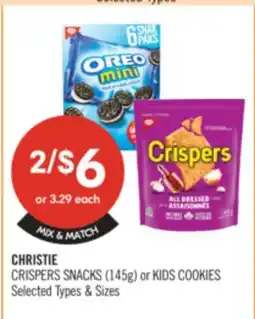 Shoppers Drug Mart CHRISTIE CRISPERS SNACK (145g) or KIDS COOKIES offer