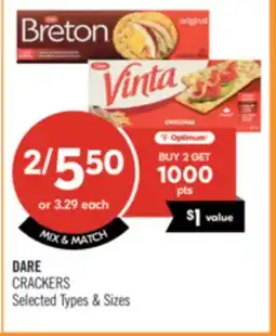 Shoppers Drug Mart DARE CRACKERS offer