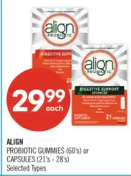Shoppers Drug Mart ALIGN PROBIOTIC GUMMIES (60's) or CAPSULES (21's - 28's) offer