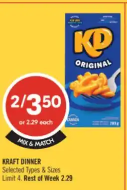 Shoppers Drug Mart KRAFT DINNER offer