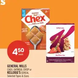 Shoppers Drug Mart GENERAL MILLS CHEX, OATMEAL CRISP or KELLOGG'S CEREAL offer