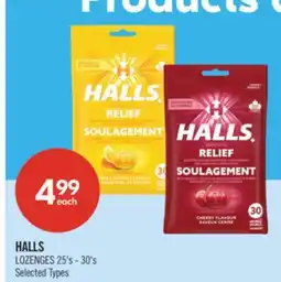 Shoppers Drug Mart HALLS LOZENGES offer