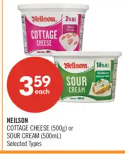 Shoppers Drug Mart NEILSON COTTAGE CHEESE (500g) or SOUR CREAM (500mL) offer