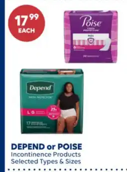 Wellwise by Shoppers DEPEND or POISE Incontinence Products offer