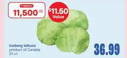 Wholesale Club Iceberg lettuce offer