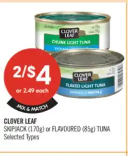 Shoppers Drug Mart CLOVER LEAF SKIPJACK (170g) or FLAVOURED (85g) TUNA offer