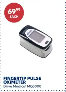 Wellwise by Shoppers Drive Medical MQ3000 FINGERTIP PULSE OXIMETER offer