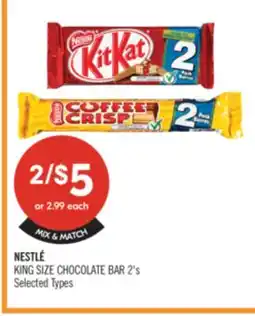 Shoppers Drug Mart NESTLÉ KING SIZE CHOCOLATE BAR offer