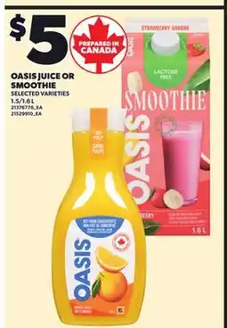 Independent City Market OASIS JUICE OR SMOOTHIE, 1.5/1.6 L offer
