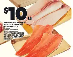 Independent City Market FRESH RAINBOW TROUT FILLETS OR FRESH ASC TILAPIA FILLETS offer