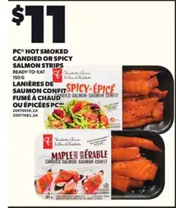 Independent City Market PC HOT SMOKED CANDIED OR SPICY SALMON STRIPS, 150g offer