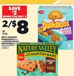 Independent City Market BETTY CROCKER DUNKAROOS 168g or NATURE VALLEY MUFFIN BAR 175g offer