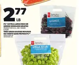 Independent City Market PC EXTRA LARGE RED OR GREEN SEEDLESS GRAPES offer