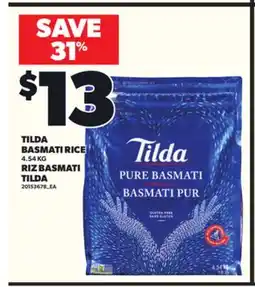 Independent City Market TILDA BASMATI RICE, 4.54 KG offer