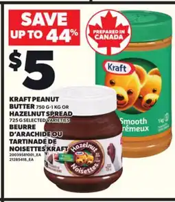 Independent City Market KRAFT PEANUT BUTTER 750 G-1 KG OR HAZELNUT SPREAD, 725 G offer