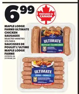 Independent City Market MAPLE LODGE FARMS ULTIMATE CHICKEN SAUSAGES, 375/500G offer