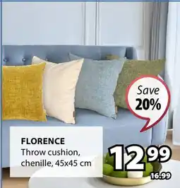 JYSK FLORENCE Throw cushion, chenille offer