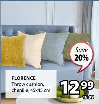 JYSK FLORENCE Throw cushion, chenille offer