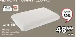 JYSK VIGLEN Memory foam pillow, medium firm offer